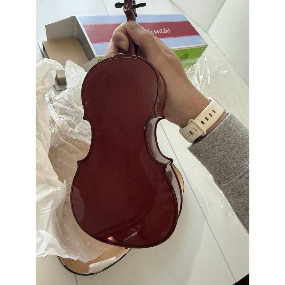American Girl Doll Cello With Rosin Bow Book Case Instrument Box - Picture 10 of 14
